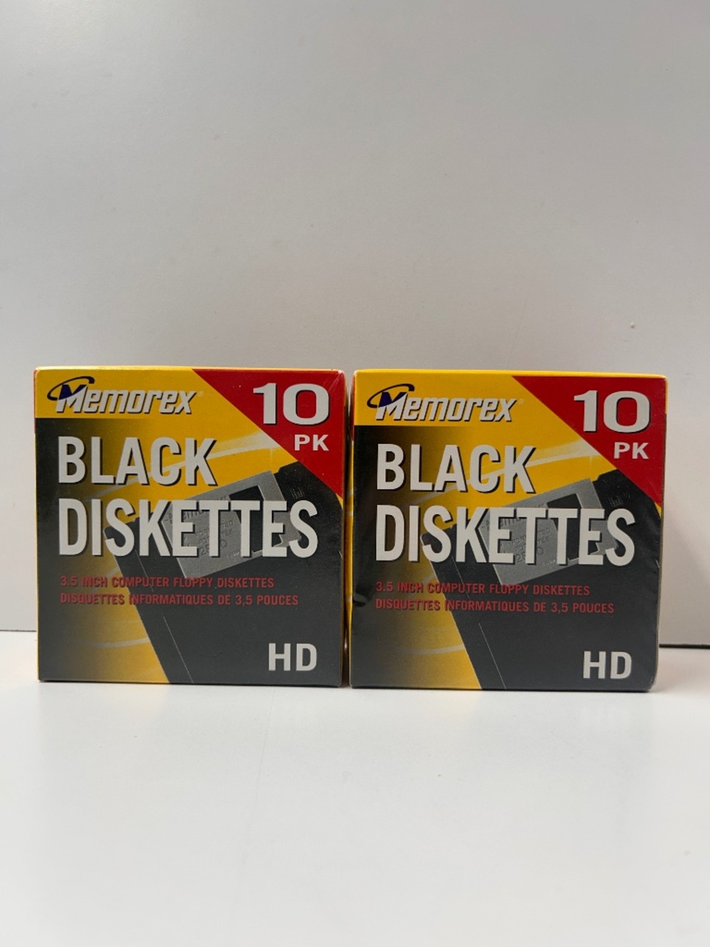 New Sealed (2) Memorex Black Diskettes 10 pk 3.5 Inch Computer Floppy Diskettes